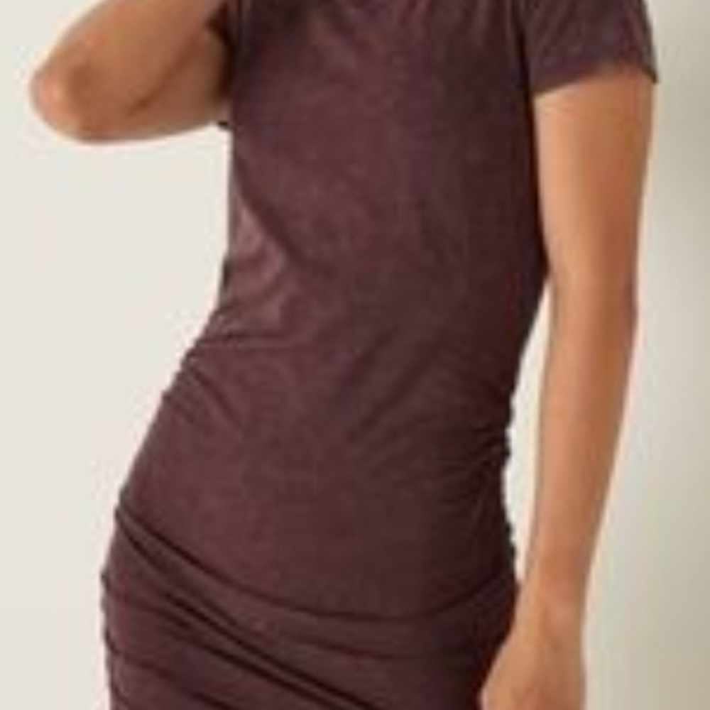 VICTORIA'S SECRET PINK MAROON TIE DYED SIZE XL RUCHED DRESS CUTE! - Picture 6 of 8